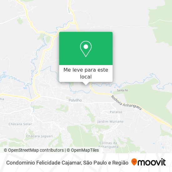 Condominio Felicidade Cajamar mapa