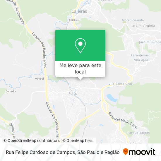 Rua Felipe Cardoso de Campos mapa