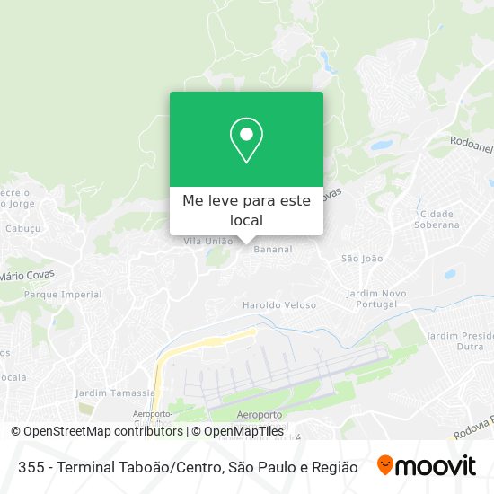 355 - Terminal Taboão/Centro mapa