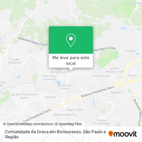 Comunidade da Graca em Bonsucesso mapa