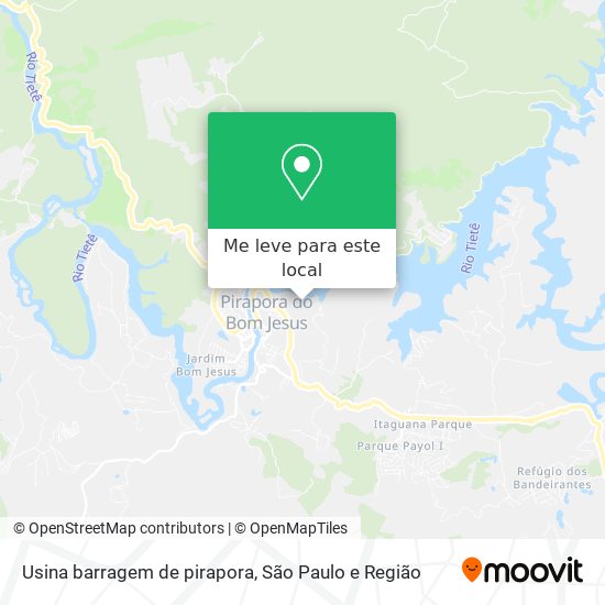 Usina barragem de pirapora mapa