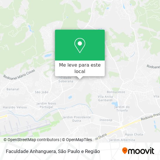Faculdade Anhanguera mapa