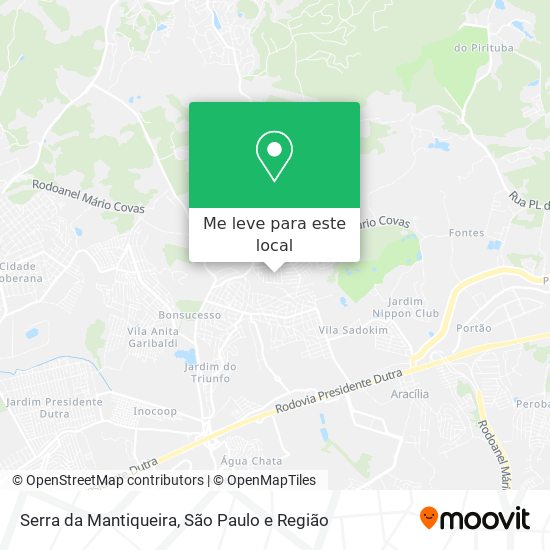 Serra da Mantiqueira mapa