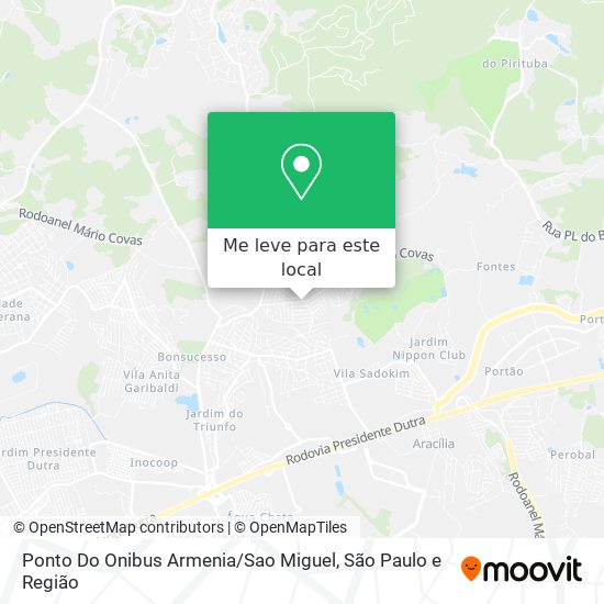 Ponto Do Onibus Armenia / Sao Miguel mapa