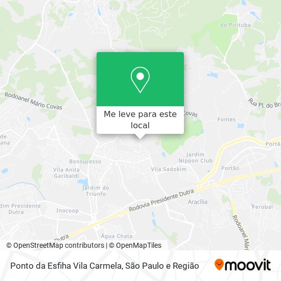 Ponto da Esfiha Vila Carmela mapa