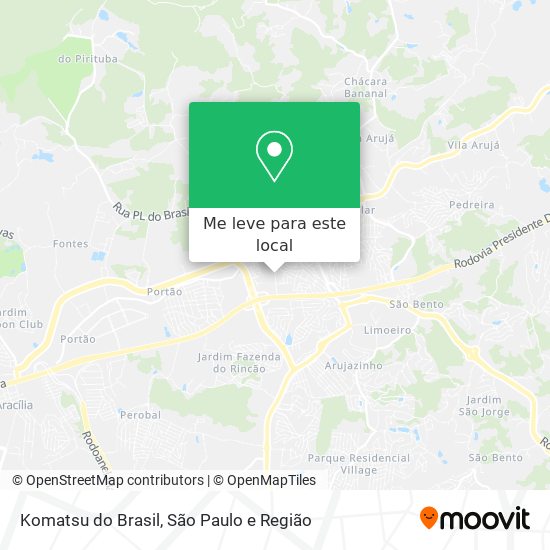 Komatsu do Brasil mapa