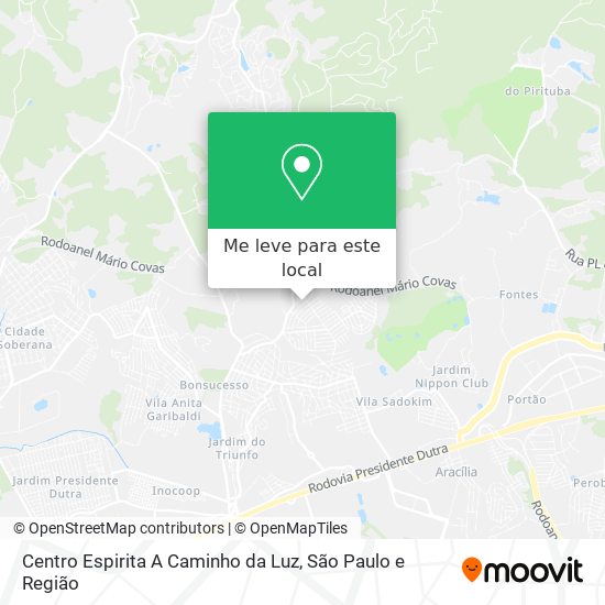 Centro Espirita A Caminho da Luz mapa