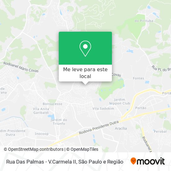 Rua Das Palmas - V.Carmela II mapa
