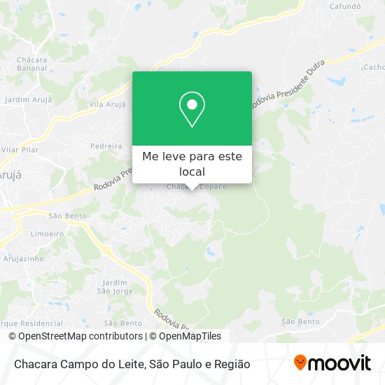 Chacara Campo do Leite mapa