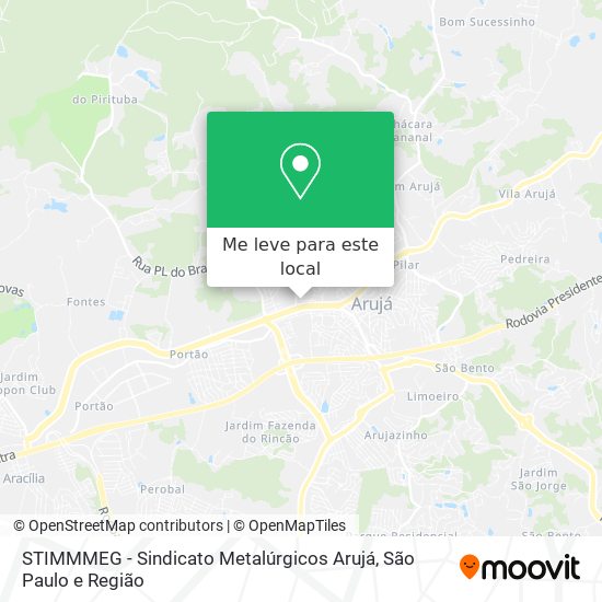 STIMMMEG - Sindicato Metalúrgicos Arujá mapa