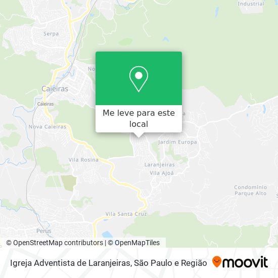 Igreja Adventista de Laranjeiras mapa