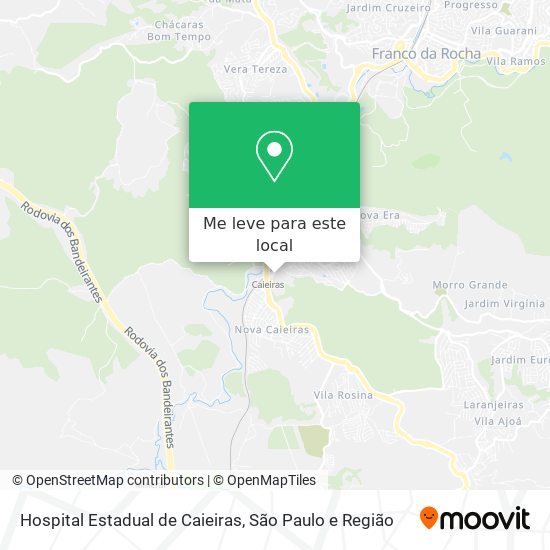 Hospital Estadual de Caieiras mapa