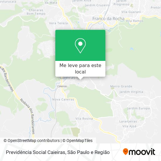 Previdência Social Caieiras mapa