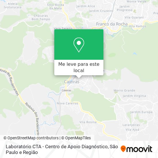 Laboratório CTA - Centro de Apoio Diagnóstico mapa