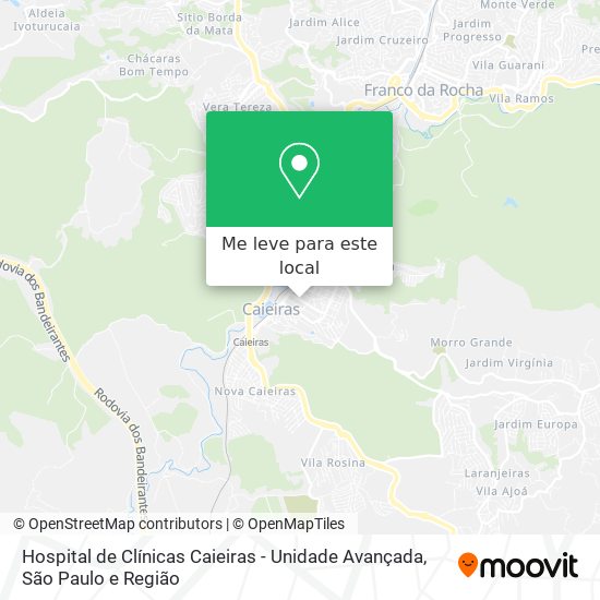 Hospital de Clínicas Caieiras - Unidade Avançada mapa