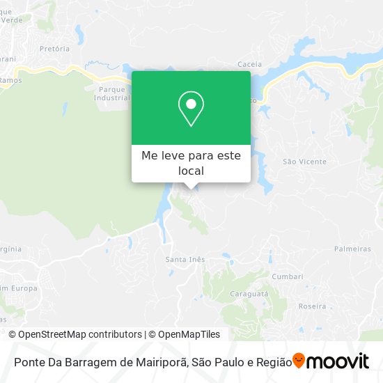 Ponte Da Barragem de Mairiporã mapa