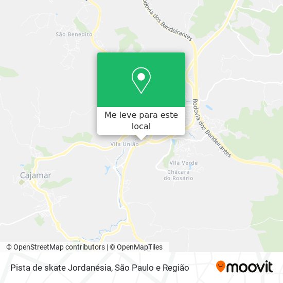 Pista de skate Jordanésia mapa