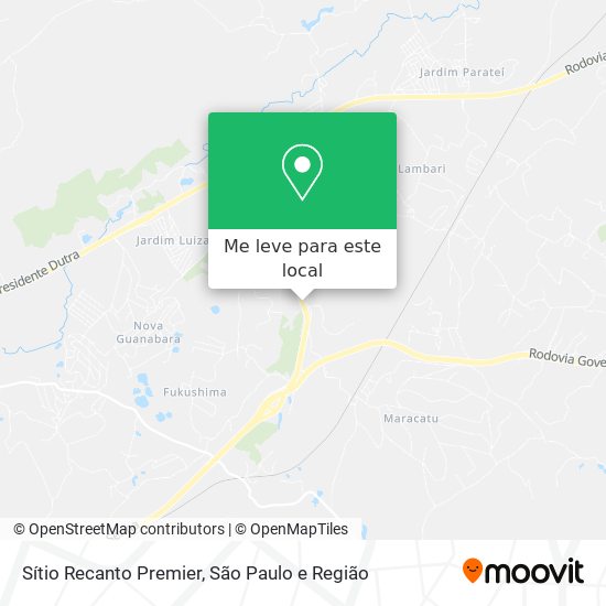 Sítio Recanto Premier mapa