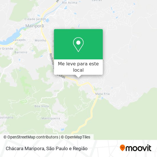 Chácara Maripora mapa