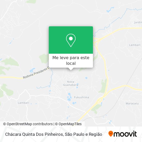 Chácara Quinta Dos Pinheiros mapa