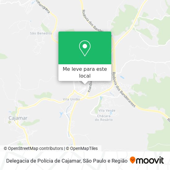 Delegacia de Polícia de Cajamar mapa