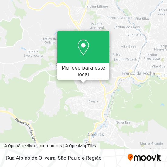 Rua Albino de Oliveira mapa