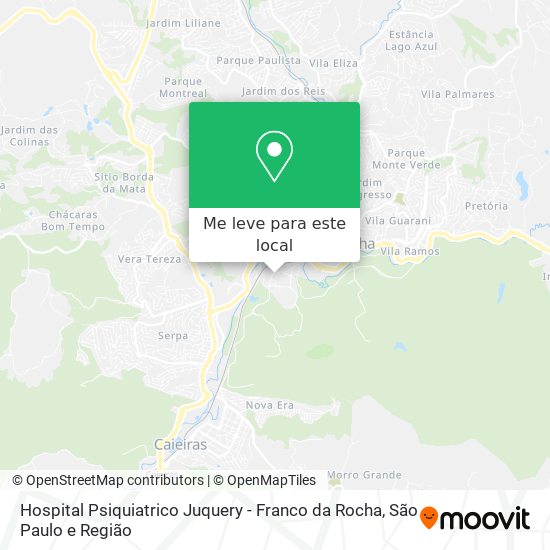 Hospital Psiquiatrico Juquery - Franco da Rocha mapa