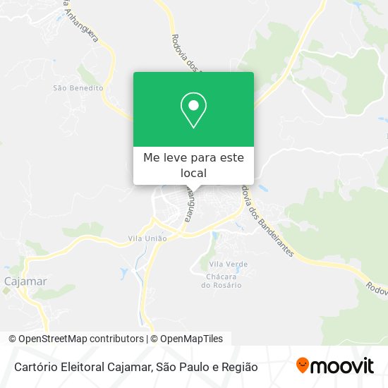 Cartório Eleitoral Cajamar mapa
