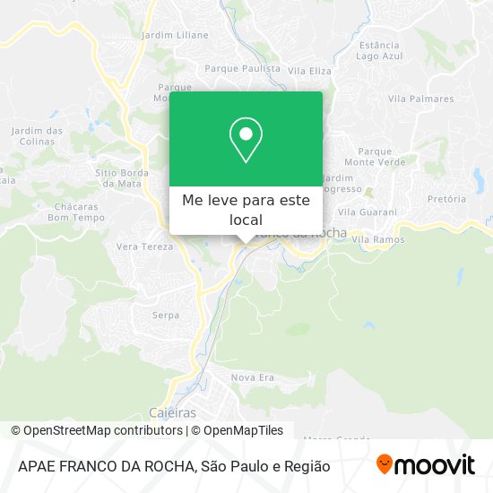 APAE FRANCO DA ROCHA mapa