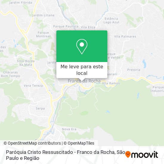 Paróquia Cristo Ressuscitado - Franco da Rocha mapa