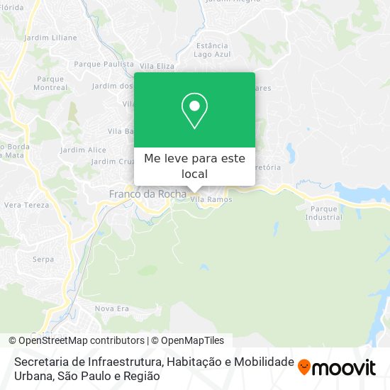 Secretaria de Infraestrutura, Habitação e Mobilidade Urbana mapa