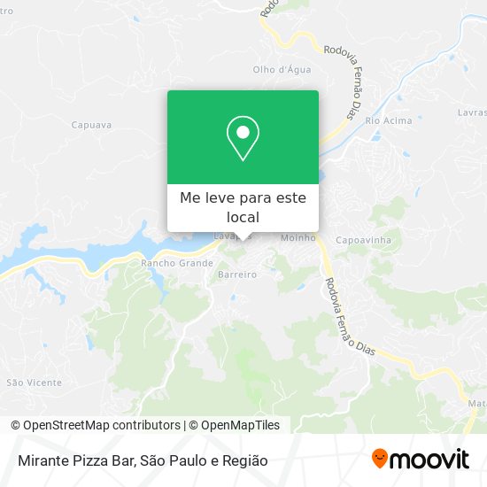 Mirante Pizza Bar mapa