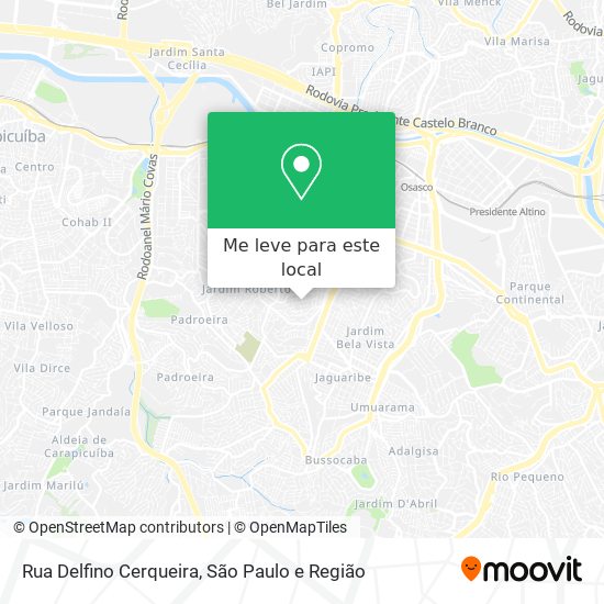 Rua Delfino Cerqueira mapa