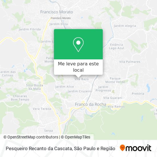 Pesqueiro Recanto da Cascata mapa
