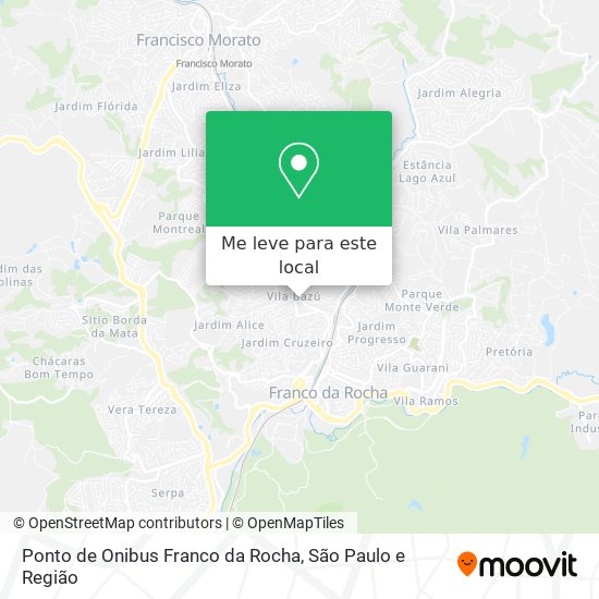 Ponto de Onibus Franco da Rocha mapa