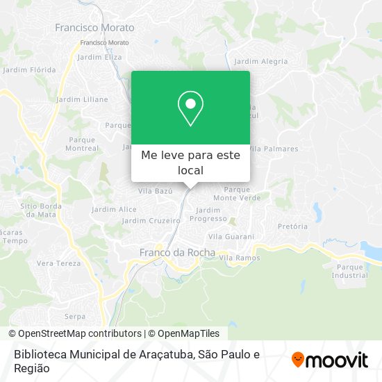 Biblioteca Municipal de Araçatuba mapa
