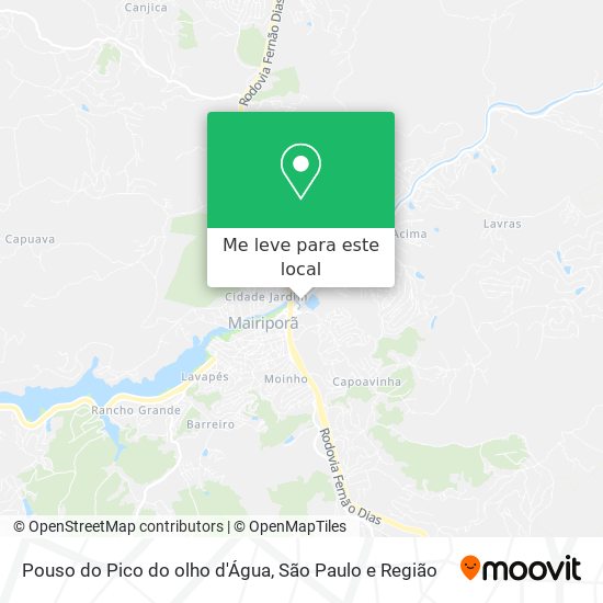 Pouso do Pico do olho d'Água mapa