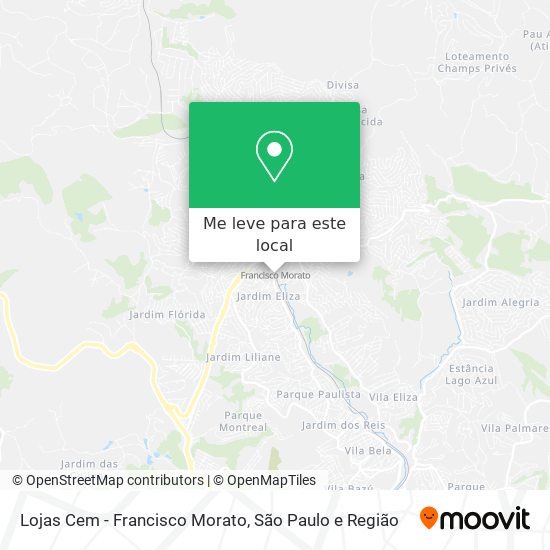 Lojas Cem - Francisco Morato mapa