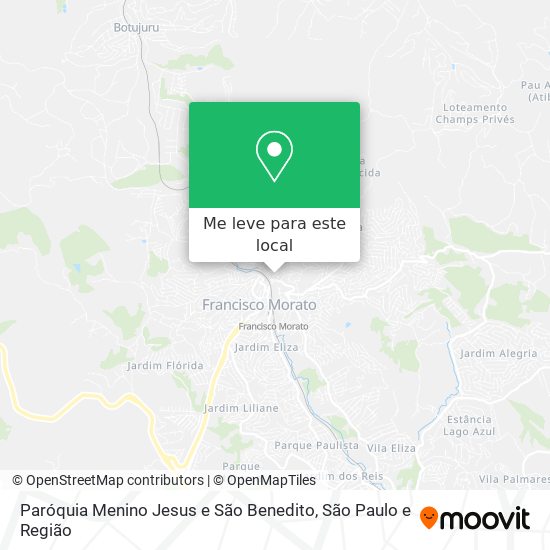 Paróquia Menino Jesus e São Benedito mapa