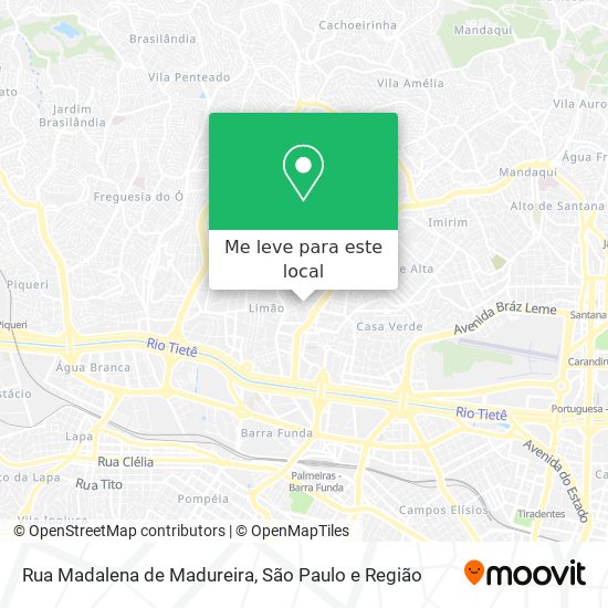 Rua Madalena de Madureira mapa