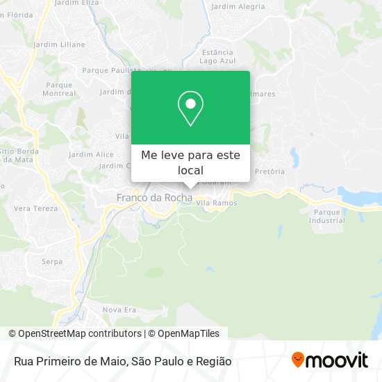 Rua Primeiro de Maio mapa