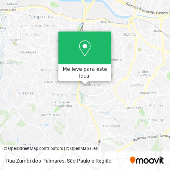 Rua Zumbi dos Palmares mapa