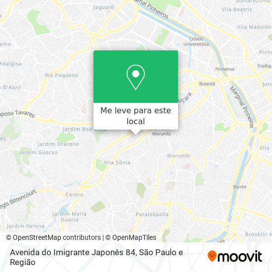 Avenida do Imigrante Japonês 84 mapa