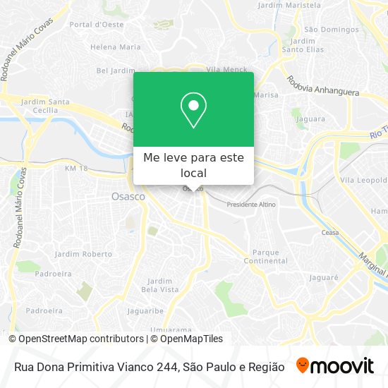 Rua Dona Primitiva Vianco 244 mapa