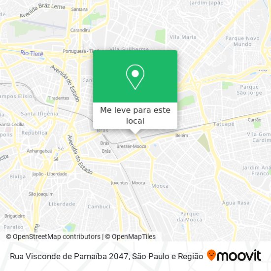 Rua Visconde de Parnaíba 2047 mapa