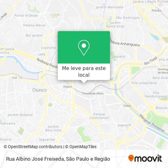 Rua Albino José Freixeda mapa