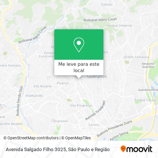 Avenida Salgado Filho 3025 mapa