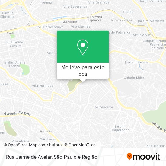 Rua Jaime de Avelar mapa