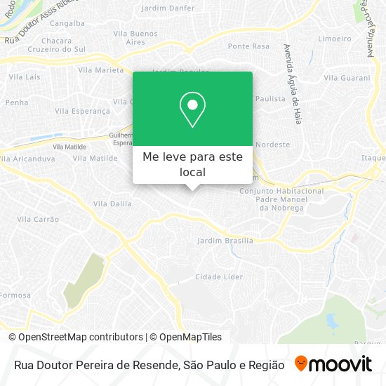 Rua Doutor Pereira de Resende mapa