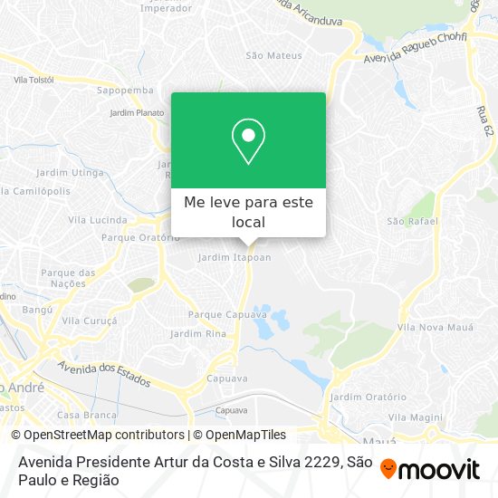 Avenida Presidente Artur da Costa e Silva 2229 mapa